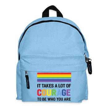 Mois de la fierté LGBTQ - Il faut beaucoup de courage - Sac à dos Enfant - bleu clair - Devant
