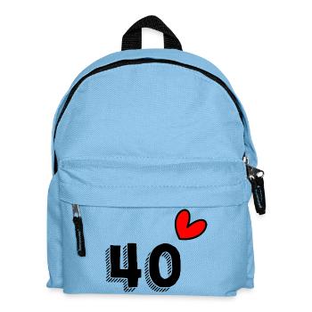 40. 40 ANS. 40e ANNIVERSAIRE. ANNIVERSAIRE 40 ANS. - Sac à dos Enfant - bleu clair - Devant