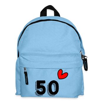 50. 50 ANS. 50e ANNIVERSAIRE. ANNIVERSAIRE 50 ANS. - Sac à dos Enfant - bleu clair - Devant