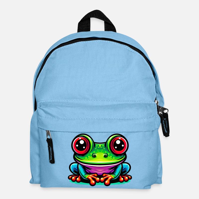Frosch - Kinder Rucksack - Hellblau