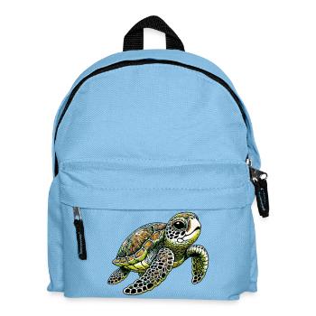 Schildkröte - Kinder Rucksack - Hellblau - Vorne