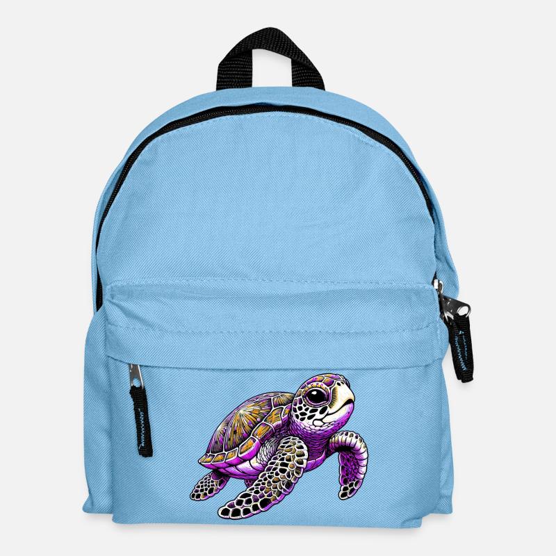Schildkröte - Kinder Rucksack - Hellblau