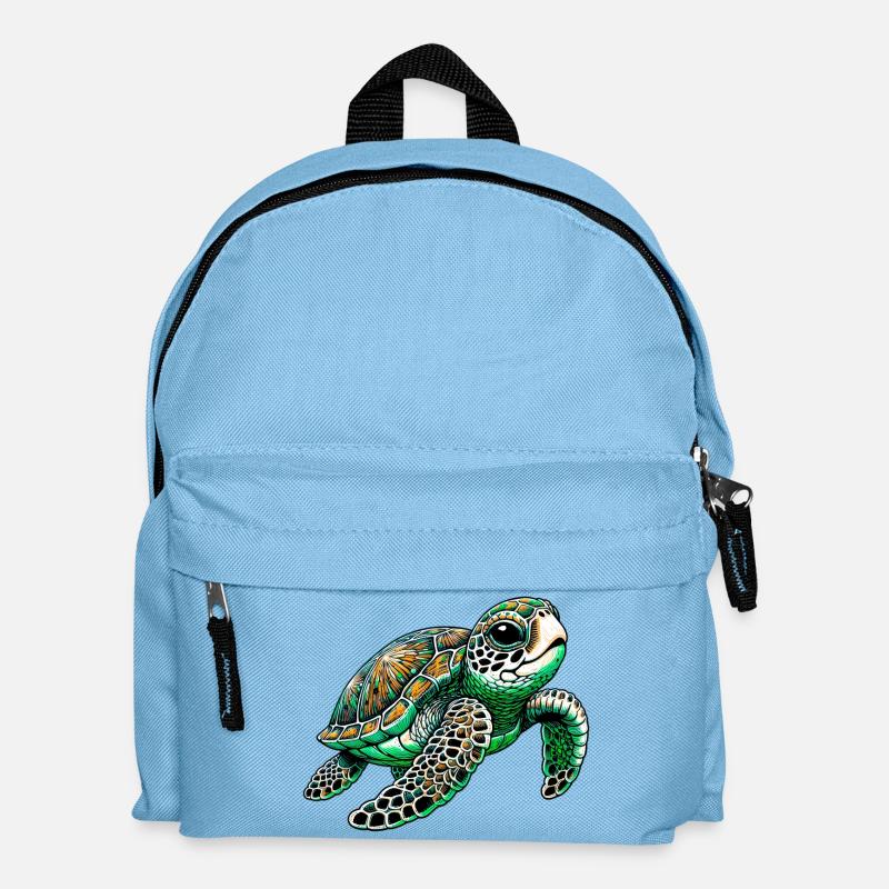 Tortue - Sac à dos Enfant - bleu clair