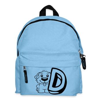 Chien D Lettre Chien Assis Petit Chien Mignon - Sac à dos Enfant - bleu clair - Devant