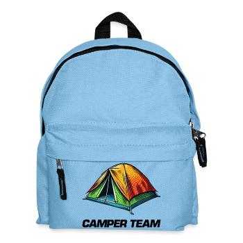 zelt camper - Kinder Rucksack - Hellblau - Vorne