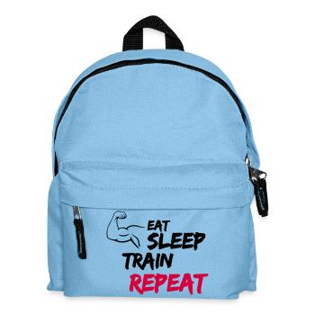 Eat Sleep Train Repeat - Kids' Backpack - light blue - Front
