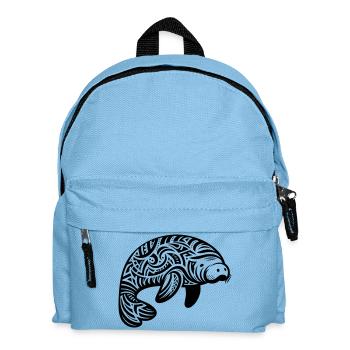 Lamantin tribal - Sac à dos Enfant - bleu clair - Devant