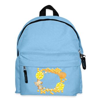 Cadre Gingembre-Citron-Miel – Motif Feel-Good - Sac à dos Enfant - bleu clair - Devant