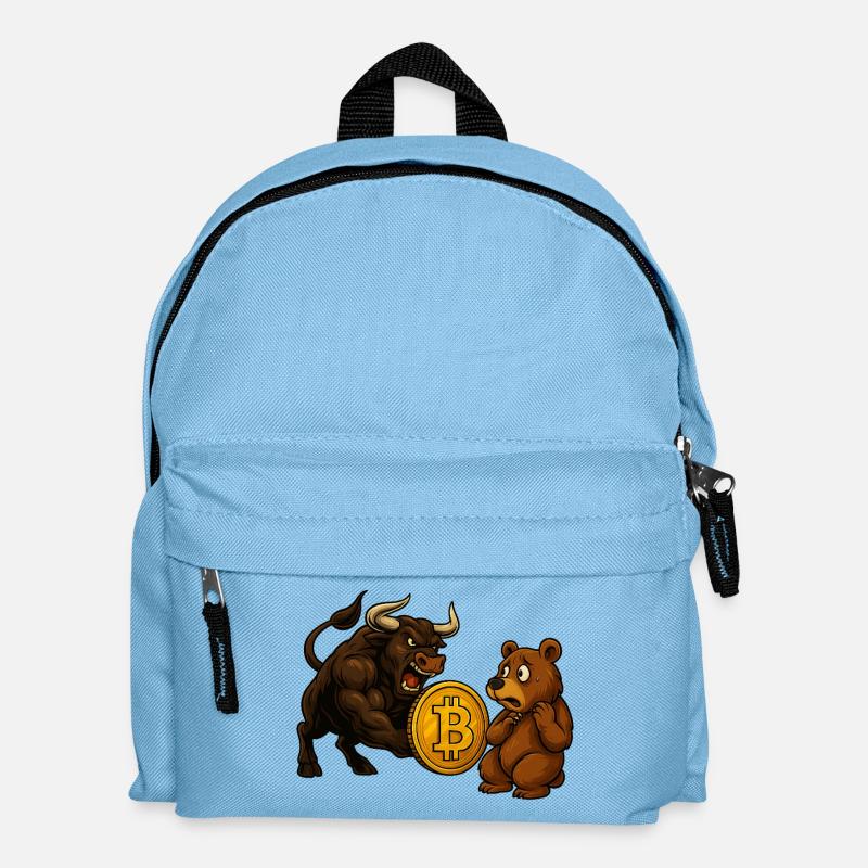 Bitcoin Bull vs. Bear - Kids' Backpack - light blue