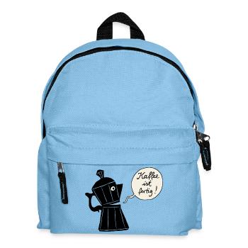 Kaffee ist fertig (Kontur) - Kinder Rucksack - Hellblau - Vorne