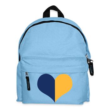 Upper Lusatia - blue yellow heart - Kids' Backpack - light blue - Front