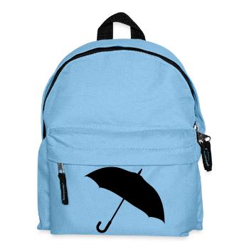 Klassische Regenschirm-Silhouette - Kinder Rucksack - Hellblau - Vorne