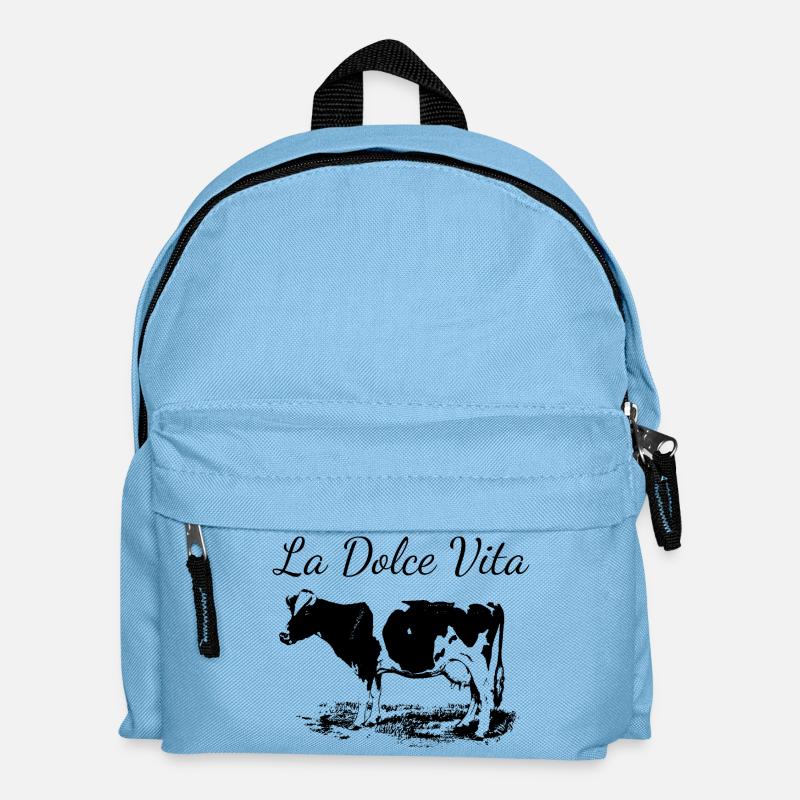 Milchkuh des Dolce Vita - Kinder Rucksack - Hellblau
