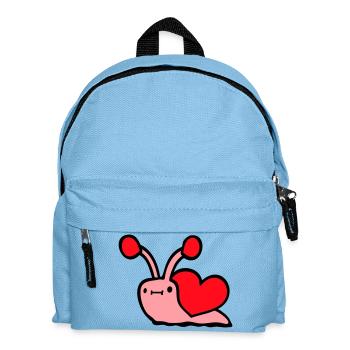 Schnecke Herz Schneckenhaus süß Liebe romantisch - Kinder Rucksack - Hellblau - Vorne