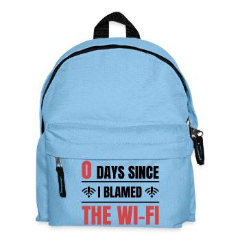 Techie 0 jours depuis que j’ai blâmé le Wi-fi - Sac à dos Enfant - bleu clair - Devant
