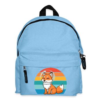Astronauts Retro Predator Red Fox Fox Lover - Kids' Backpack - light blue - Front
