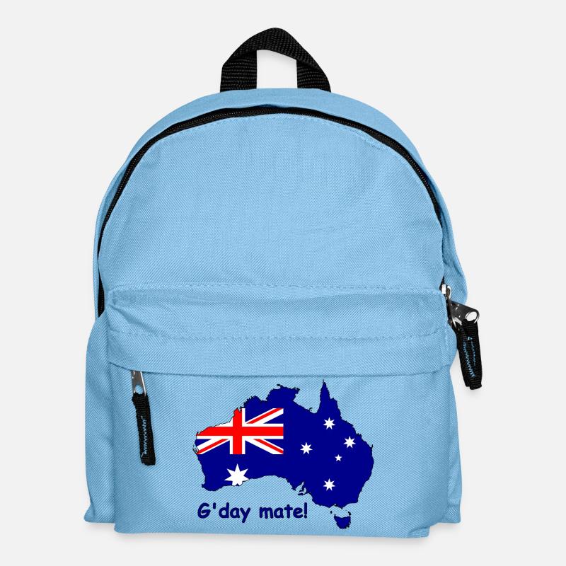G'day Mate Australian Flag - Kids' Backpack - light blue