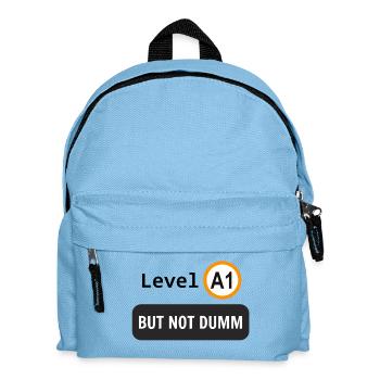  Language level A1, but not dumm - Kids' Backpack - light blue - Front
