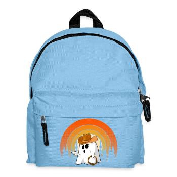Cowboy Geist Retro Halloween Gruselige Vibes - Kinder Rucksack - Hellblau - Vorne