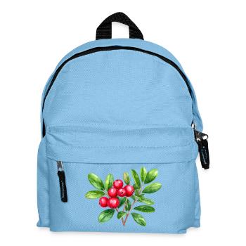 Lingonberry – aquarelle botanique - Sac à dos Enfant - bleu clair - Devant