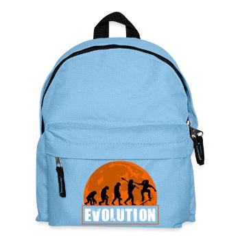 Evolution of Skateboarding Skater Silhouette Art - Kids' Backpack - light blue - Front