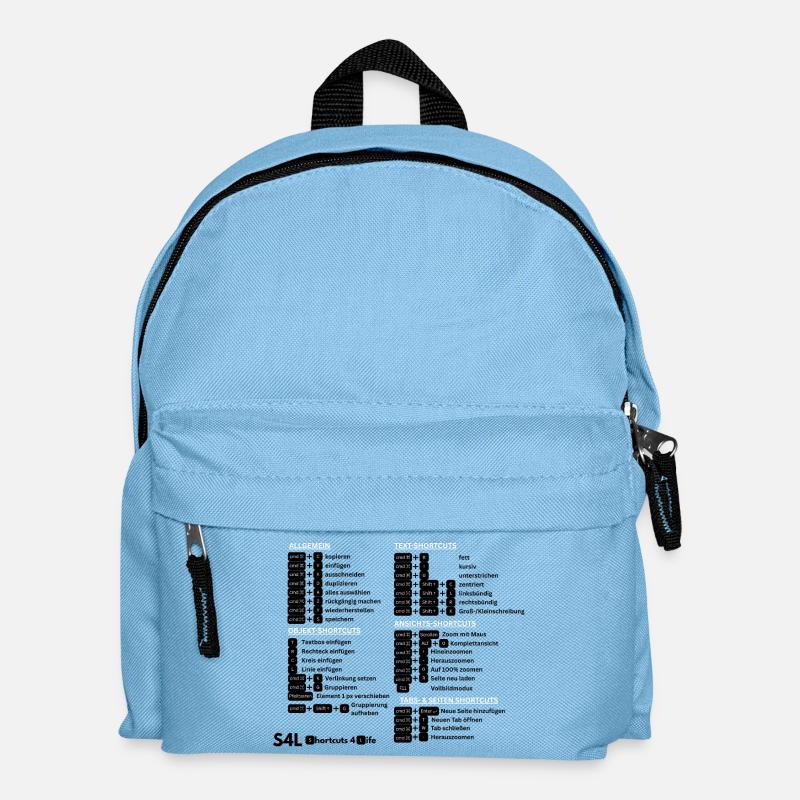 SL Shortcuts Mac – Cmd Pro! Content Creator - Kids' Backpack - light blue