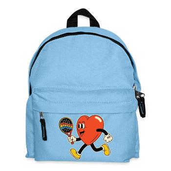 Herz im Paddel - Kinder Rucksack - Hellblau - Vorne