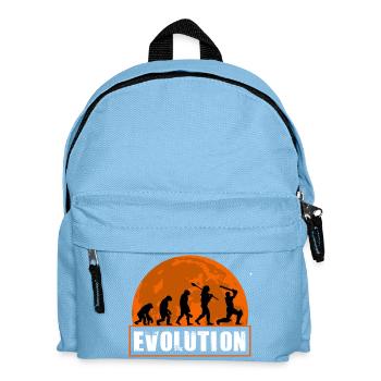 Évolution de la silhouette du joueur de cricket et du batteur - Sac à dos Enfant - bleu clair - Devant