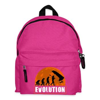 Evolution of Hang Glider Pilot Sunset Design - Kids' Backpack - fuchsia - Front