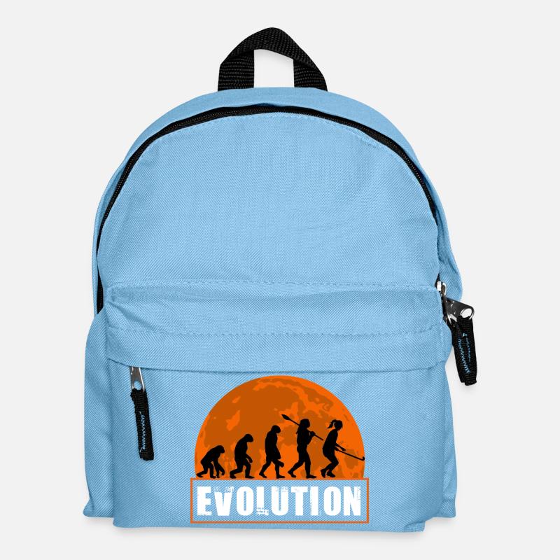 Field Hockey Evolution Silhouette Sunset - Kinder Rucksack - Hellblau