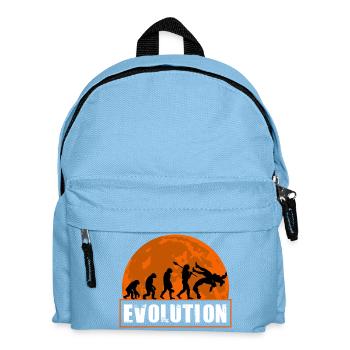 Evolution of Wrestling Funny MMA Fighter Grappling - Kids' Backpack - light blue - Front