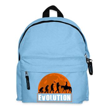 Evolution des Menschen Reitkunst - Kinder Rucksack - Hellblau - Vorne