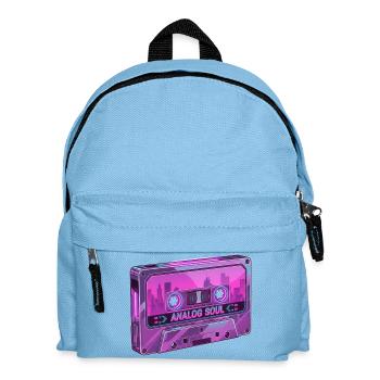Retro Analog Soul Chrome Kassette Synthwave - Kinder Rucksack - Hellblau - Vorne