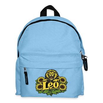 Leo Sunflower Crest - Kids' Backpack - light blue - Front