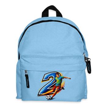 Conception d’action du joueur de maillot numéro 2 - Sac à dos Enfant - bleu clair - Devant
