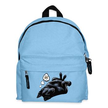 Black German Shepherd German Shepherd Owner - Kids' Backpack - light blue - Front