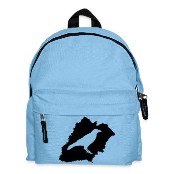 Kiersper Rauk mit Stadtsillhouette schwarz - Kinder Rucksack - Hellblau - Vorne