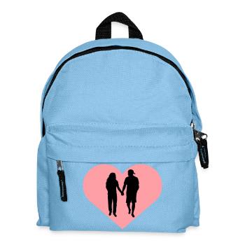 Couple Silhouette Love Romance Valentine's Day Boyfriend - Kids' Backpack - light blue - Front
