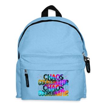 Chaos Coordinator Rainbow Color Saying - Kids' Backpack - light blue - Front