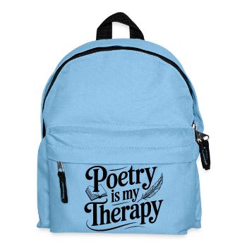Poesie ist meine Therapie - Kinder Rucksack - Hellblau - Vorne