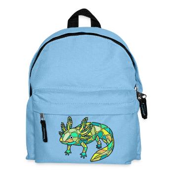 Geometric Axolotl Mosaic - Kids' Backpack - light blue - Front