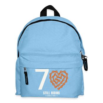 70 Years Bike Still Riding Birthday Gift - Kids' Backpack - light blue - Front