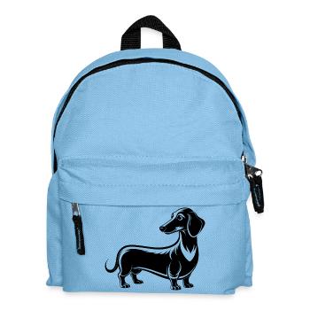 Extra Long Daschund - Kids' Backpack - light blue - Front