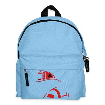 Rettungshund Profil Grafik - Kinder Rucksack - Hellblau - Vorne