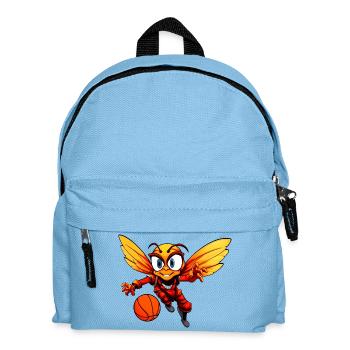Biene Basketballer - Kinder Rucksack - Hellblau - Vorne