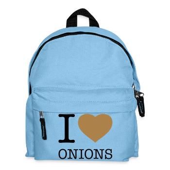I LOVE ONIONS Zwiebeln - Kids' Backpack - light blue - Front