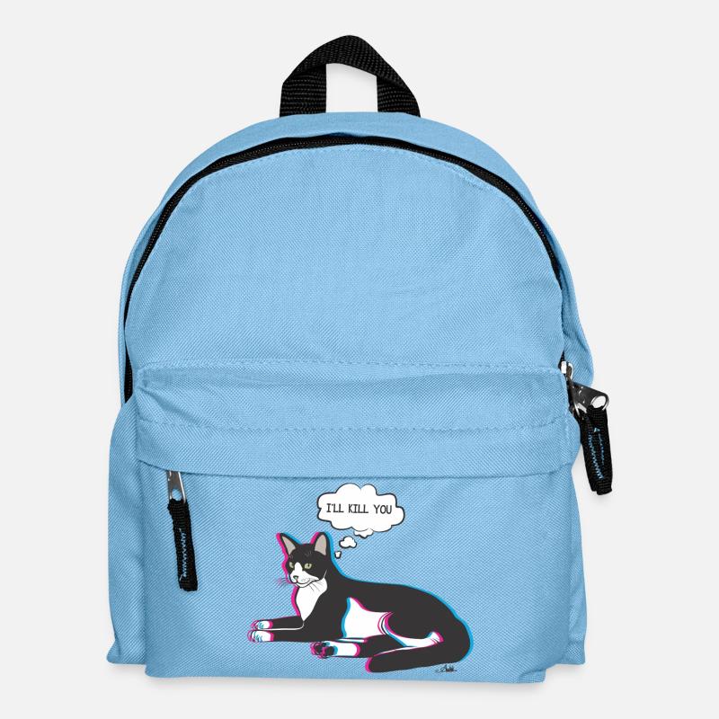 Katze ich dich töten werde - Kinder Rucksack - Hellblau