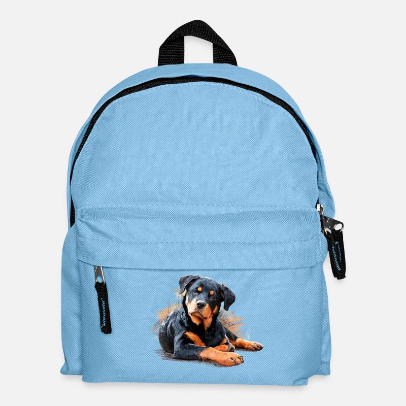 Rottweiler - Sac à dos Enfant - bleu clair