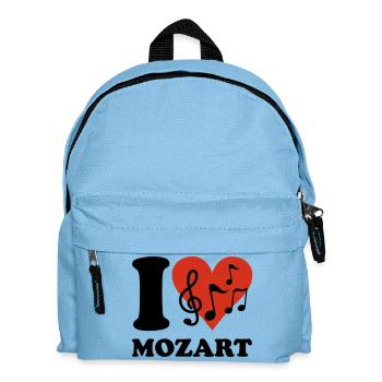I love Mozart - Kinder Rucksack - Hellblau - Vorne
