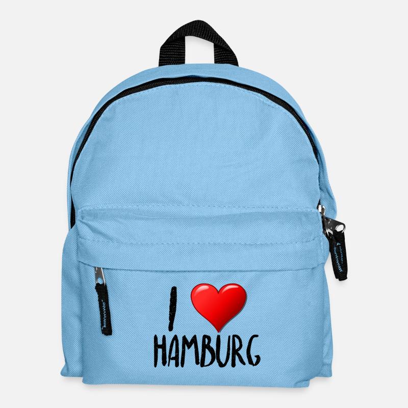 I love Hamburg - Kids' Backpack - light blue